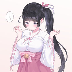 This is a pixiv picture whose title is ぶりっこ巫女服ちゃん.