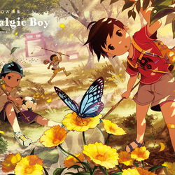 This is a pixiv picture whose title is 初画集「NostalgicBoy」4/17発売.