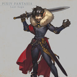 This is a pixiv picture whose title is 【PFLS】黒獅子ジャルヴァル【ノーザリア】.
