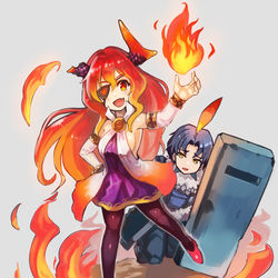 This is a pixiv picture whose title is 【PFLS】谷間の国の滅ぼし炎.