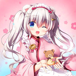 This is a pixiv picture whose title is ももちゃんとくまさん.