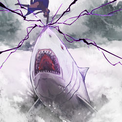This is a pixiv picture whose title is 【PFLS】ノーザリアスノーシャーク【谷間の国の戦い】.
