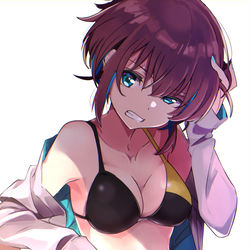 This is a pixiv picture whose title is 目つきの悪い女の子.