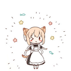 This is a pixiv picture whose title is 猫なサラ.
