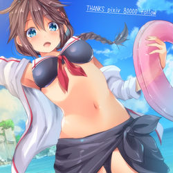 This is a pixiv picture whose title is 水着時雨.