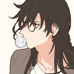 This is a pixiv picture whose title is 和泉守さんと眼鏡.