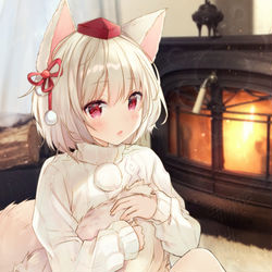 This is a pixiv picture whose title is 寒いですね.