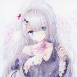 This is a pixiv picture whose title is 火傷痕.