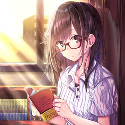 This is a pixiv picture whose title is 図書室.