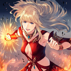 This is a pixiv picture whose title is 「アタシの決意の証しだよ！」.