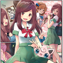 This is a pixiv picture whose title is ミニスカートさんとスクール通学(^^♪！！.