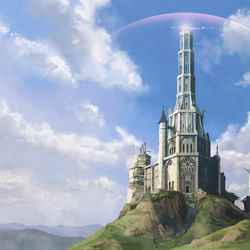 This is a pixiv picture whose title is 【PFLS】星詠いの塔.