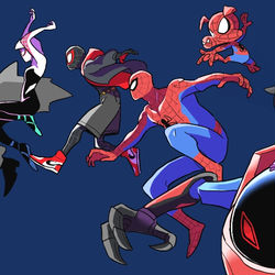 This is a pixiv picture whose title is スパイダーバース‼.