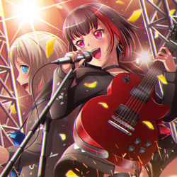 This is a pixiv picture whose title is 蘭×モカ.