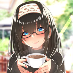 This is a pixiv picture whose title is モーニング文香.