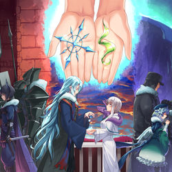 This is a pixiv picture whose title is 【PFLS】故郷、それは【谷間の国の戦い】.