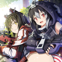 This is a pixiv picture whose title is フロンティア ハンター INVOKE バリアちゃん&スピーゼたん.