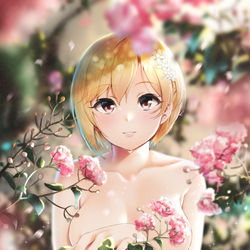 This is a pixiv picture whose title is 夕美とサルスベリ.