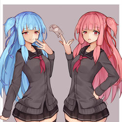 This is a pixiv picture whose title is わるそうな琴葉姉妹.