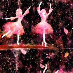 This is a pixiv picture whose title is 落花の舞.