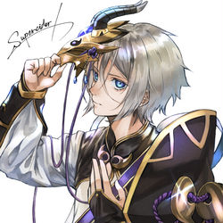 This is a pixiv picture whose title is 蘭陵王.