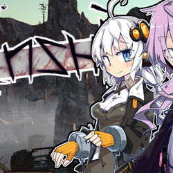 This is a pixiv picture whose title is 【kenshi】奴隷剣士ゆづきずな.