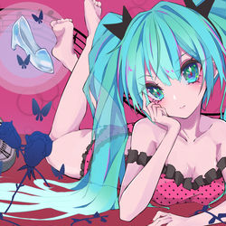 This is a pixiv picture whose title is 初音ミクさん.