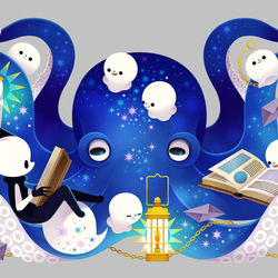This is a pixiv picture whose title is 蛸、多光、多幸.