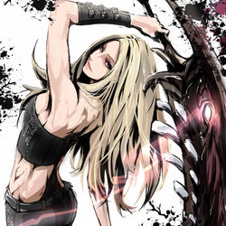 This is a pixiv picture whose title is Trish from dmc5.