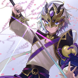 This is a pixiv picture whose title is 蘭陵王.