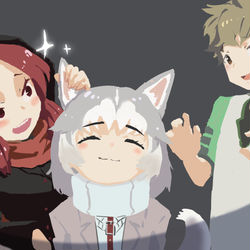 This is a pixiv picture whose title is イエイヌ.