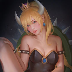 This is a pixiv picture whose title is Bowsette.