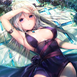 This is a pixiv picture whose title is 黒薔薇.