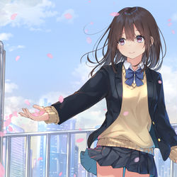 This is a pixiv picture whose title is 卒業.