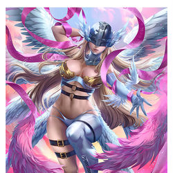 This is a pixiv picture whose title is Angewomon.