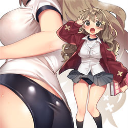 This is a pixiv picture whose title is 女子高生化.
