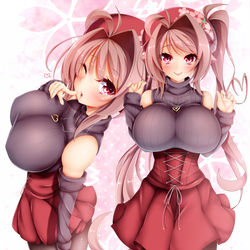 This is a pixiv picture whose title is 童貞を刈り取る乳.