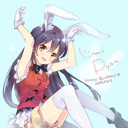 This is a pixiv picture whose title is 海未ぴょん.