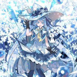 This is a pixiv picture whose title is 雪と魔法.