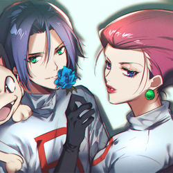 This is a pixiv picture whose title is ロケット団.