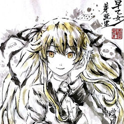 This is a pixiv picture whose title is 【極道畫師】早乙女芽亜里.