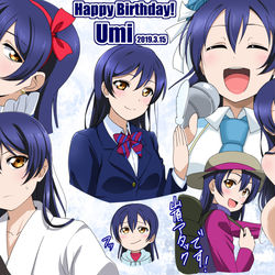 This is a pixiv picture whose title is 海未ちゃん生誕祭2019.