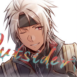 This is a pixiv picture whose title is 【手描きMAD素材】アウトサイダー（Outsider）.