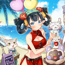 This is a pixiv picture whose title is お菓子とコラボで新商売☆.