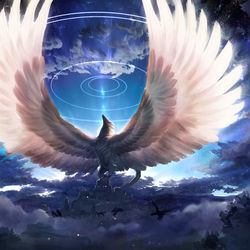 This is a pixiv picture whose title is 征野に翼綻び.