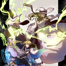 This is a pixiv picture whose title is 【PFLS】谷に集いし魔導士たち【谷間の国の戦い】.