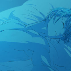 This is a pixiv picture whose title is 長義さんと寝顔.