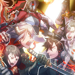 This is a pixiv picture whose title is 【PFLS】あの炎を越えてゆけ.