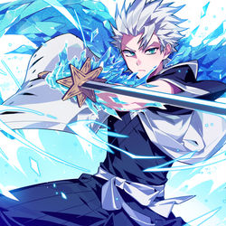 This is a pixiv picture whose title is 日番谷冬獅郎.