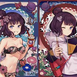 This is a pixiv picture whose title is 【FGO】葛飾北斎ちゃんのフォーシーズン.